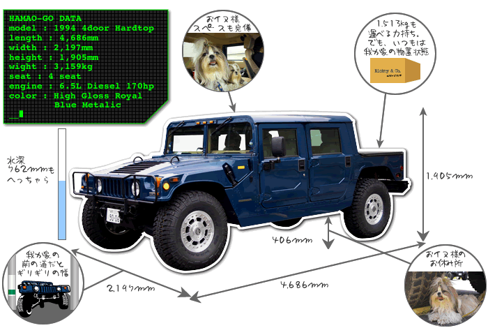 �n�}�I���iHUMMER�j�Ƃ�